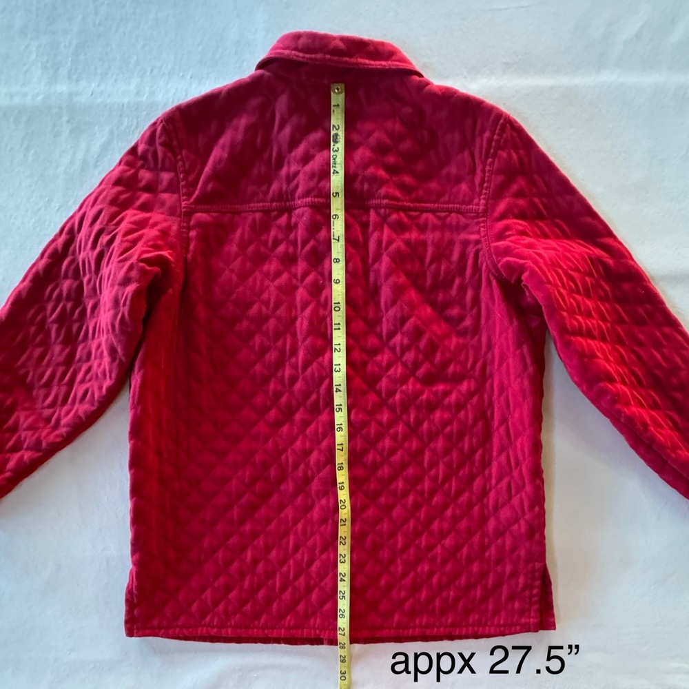 Talbots Quilted Utility Jacket Barn Chore Shacket Red (M/Petite) - Picture 13 of 17